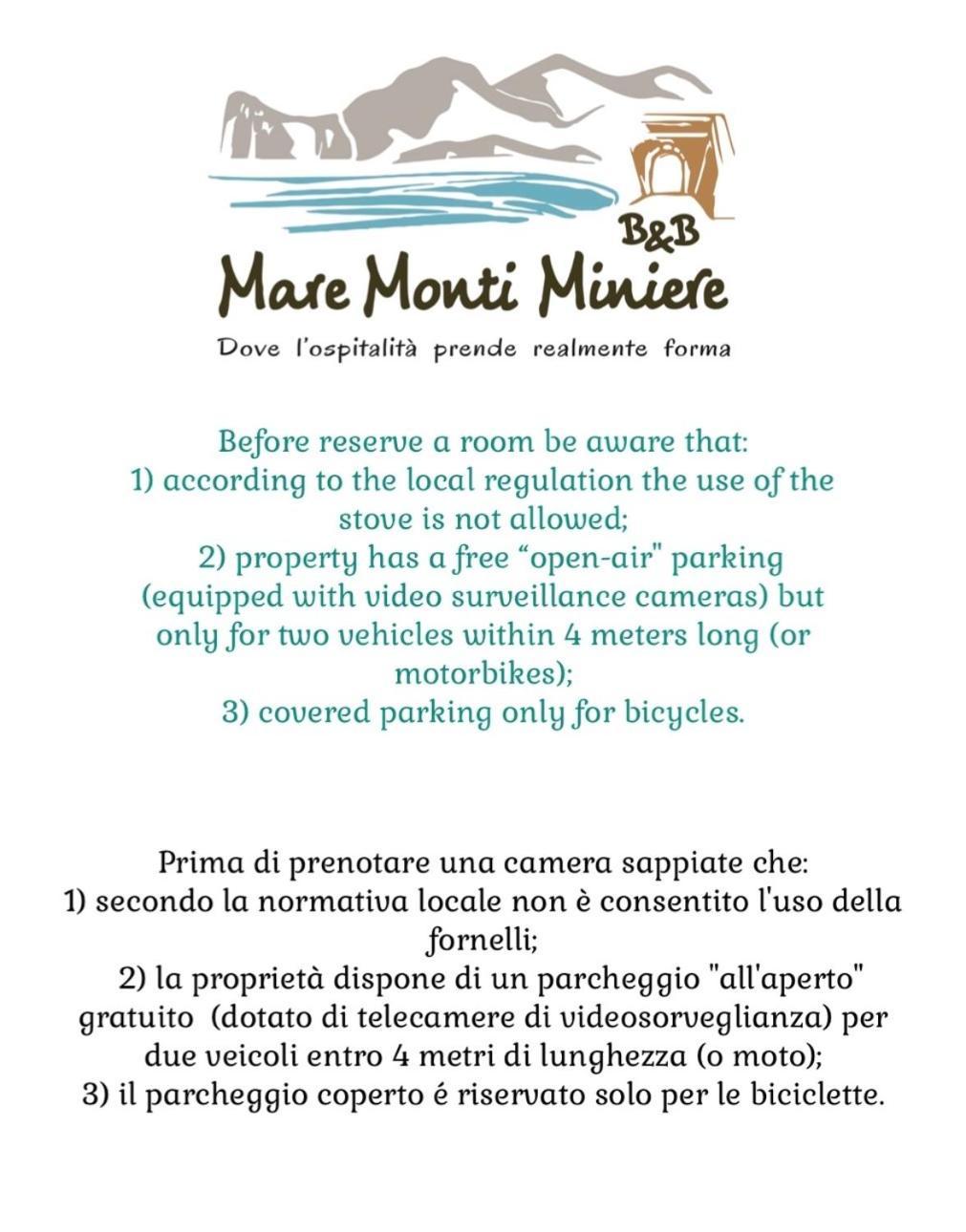 B&B Mare Monti Miniere Iglesias Bagian luar foto